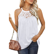 Womens Tank Tops Loose Fit Lace Halter Tops Sleeveless Shirts