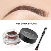 12 Color Super Waterproof Eyebrow Cream Professional Black Color Eyebrow Gel Brow Tint Long Lasting With Makeup Brush