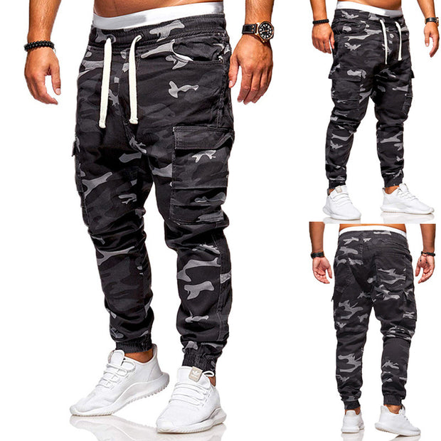 Men's Fashion Camouflage Drawstring Casual Pants
