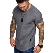 Short Sleeve shirt  Streetwear Hip Hop T Shirt Men Longline