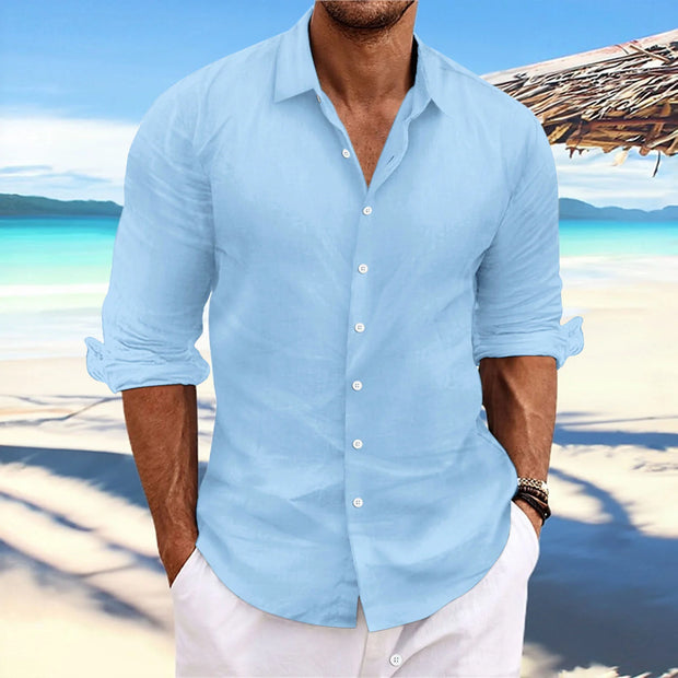 Men's Linen Long-Sleeved Shirts